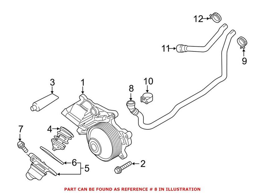 BMW HVAC Heater Hose 64219243891